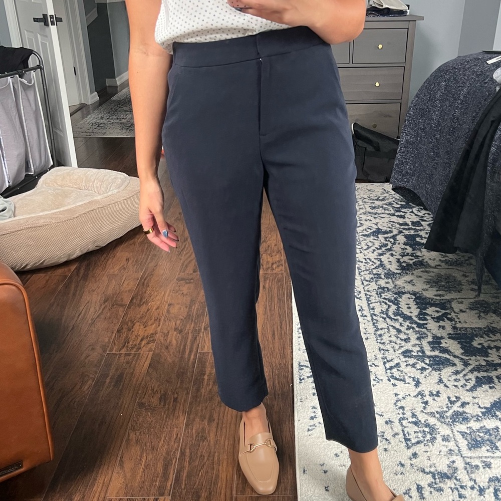 Navy Elastic Trousers